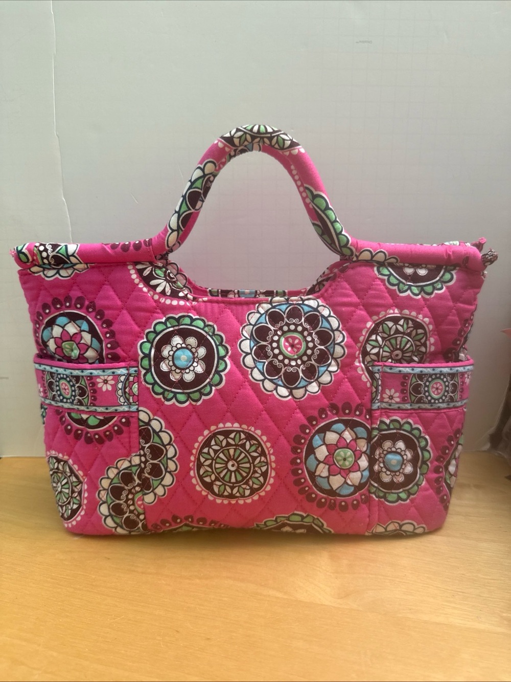 Vera Bradley Cupcake Pink Double Handle Satchel. Mint Condition
